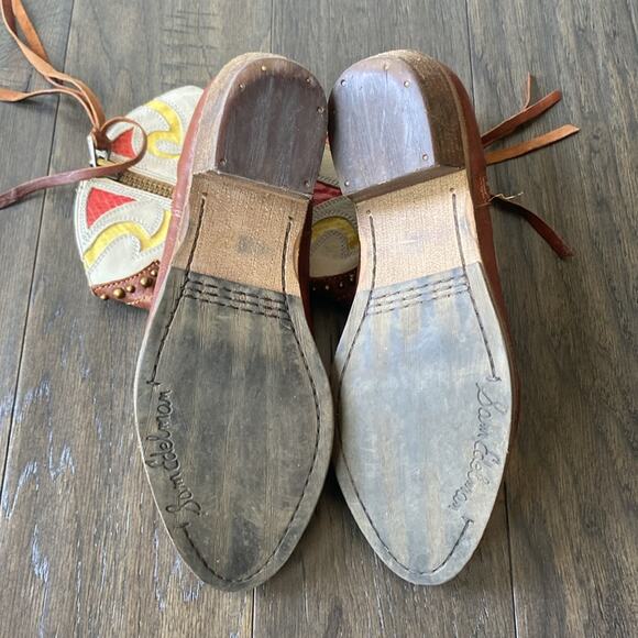 SAM EDELMAN Cowboy Bootie Women’s Size 8 Brown Leather Shane Studded Western - Picture 8 of 9